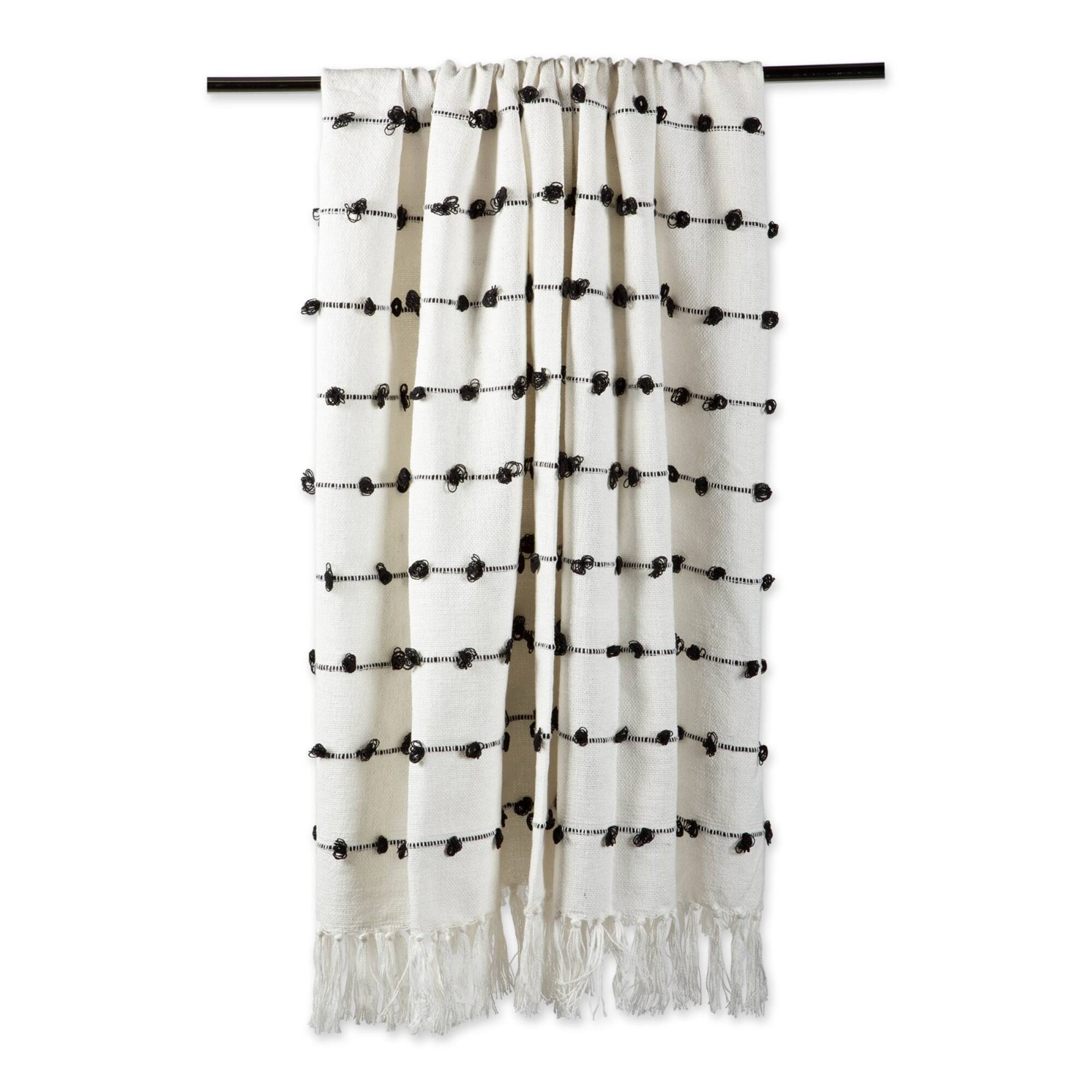 DII® Off White Woven Loop Throw